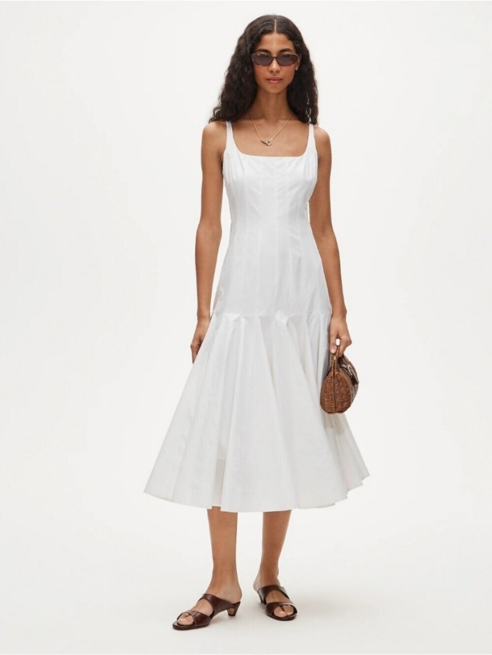 J.Crew Collection Drop-Waist Dress in Cotton Poplin